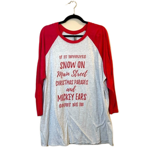 Pre-loved Custom Christmas Magic Kingdom shirt XXL 3/4 sleeve